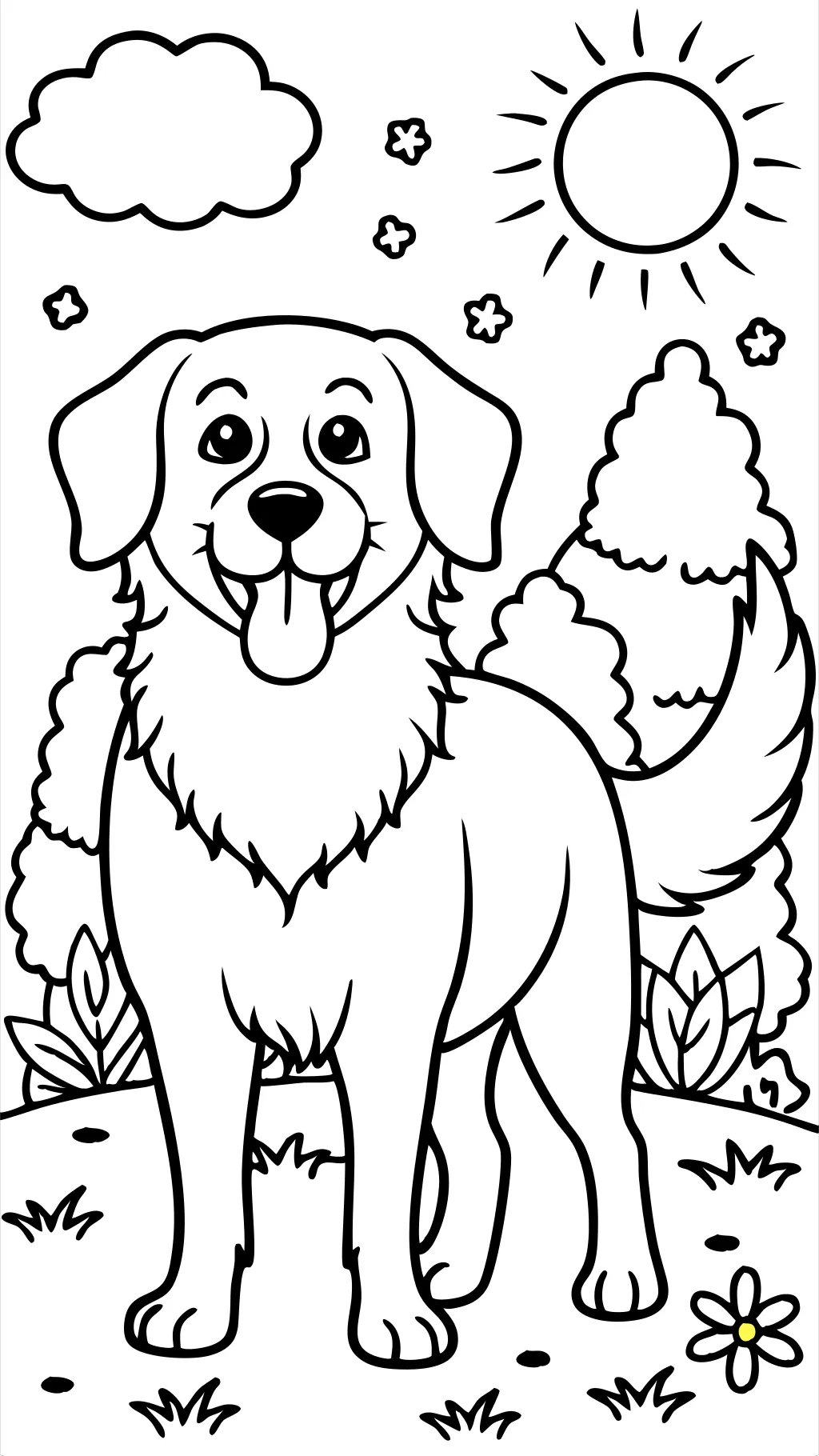 coloriages Golden Retriever